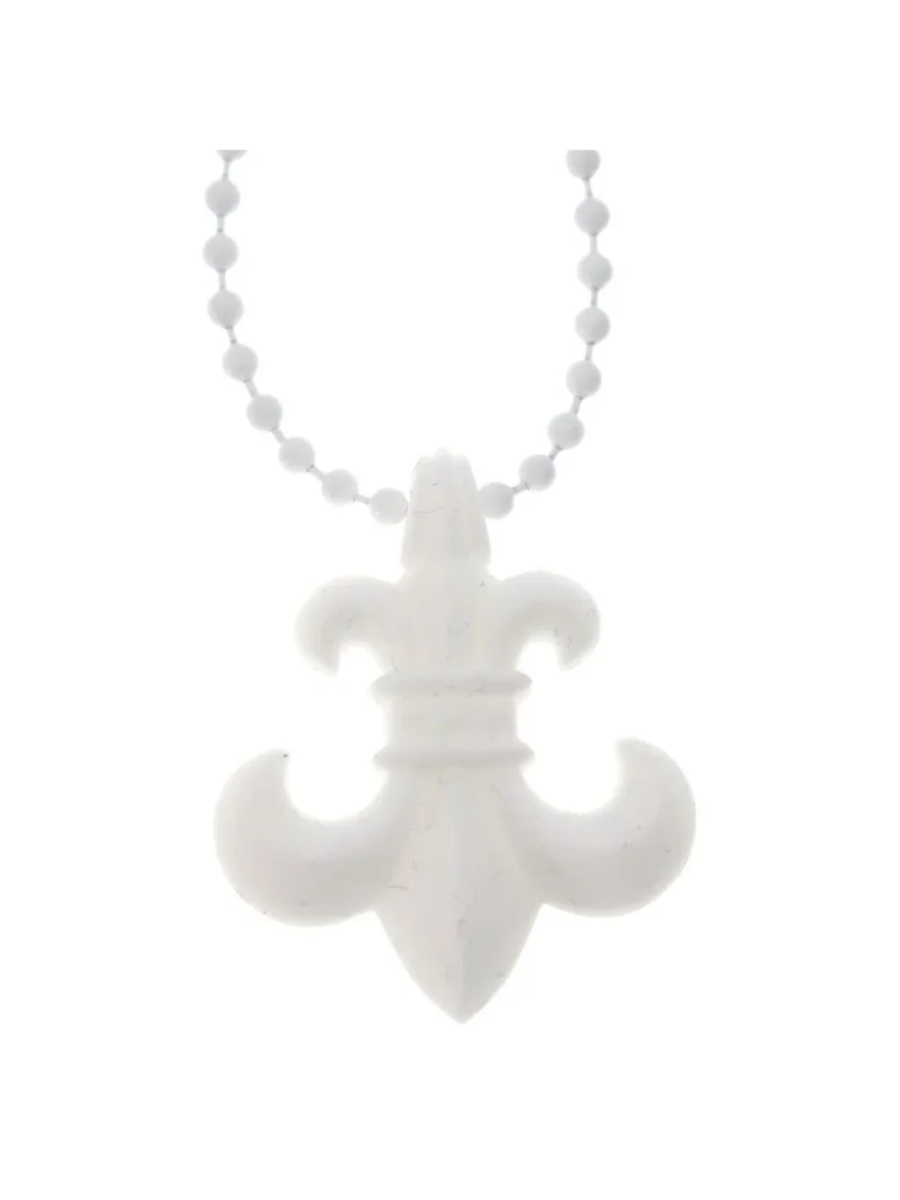 Chrome Hearts Rubber BS Fluer Flare Silicone Necklace White